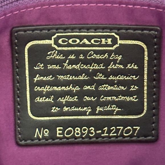 12707 Coach Garcia Bronze Leather Clutch Wristlet Bag - Picture 2 of 4